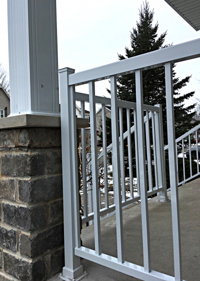 rampe et colonne aluminium blanc