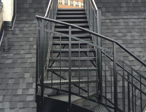 Black welded stairs